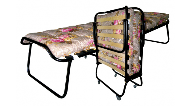 Раскладная кровать с матрасом и ламелями